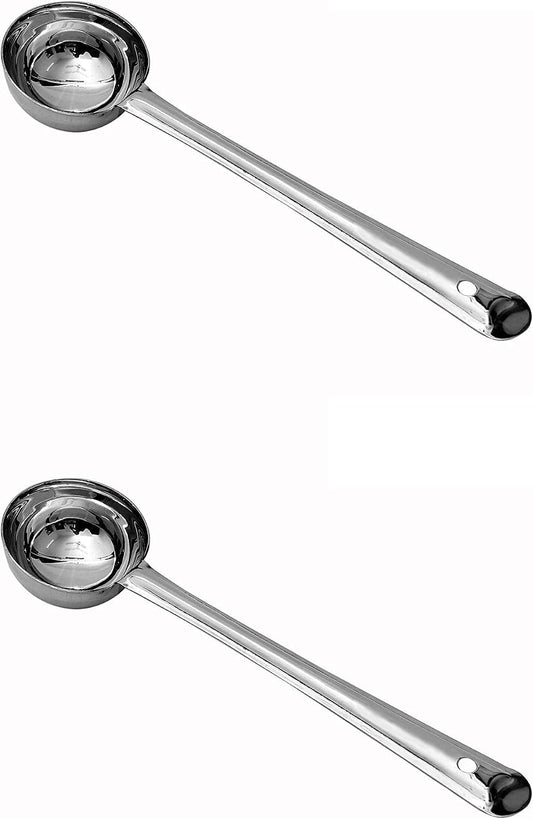 28cm Soup Ladle Stainless Steel (Pack of 2) - Deep Metal Ladle for Cooking & Serving - Heavy Duty Kitchen Ladel - Dishwasher Safe Stainless Steel Ladle for Soups & Stews