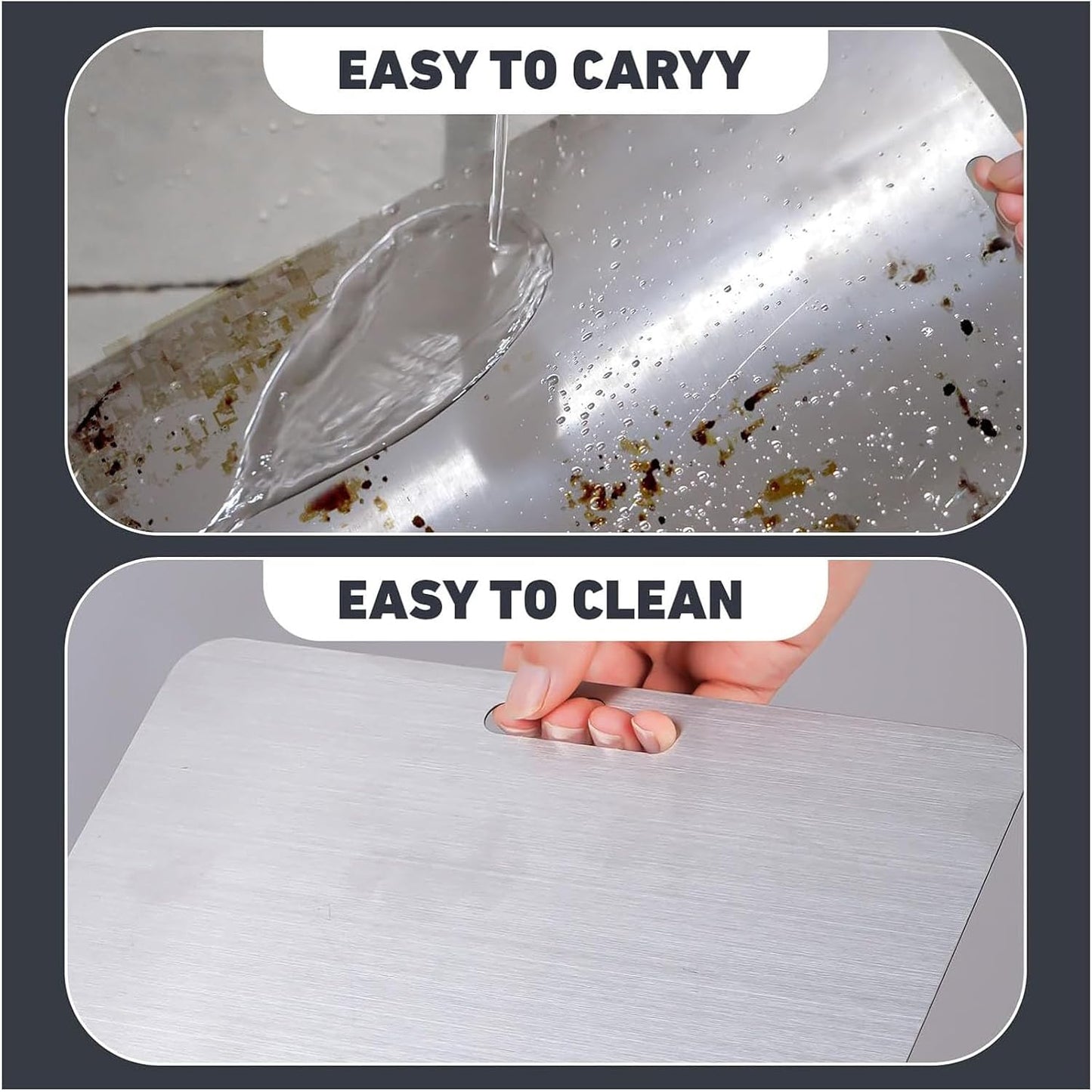 304 Stainless Steel Cutting Board Set,Cutting Boards Non Toxic