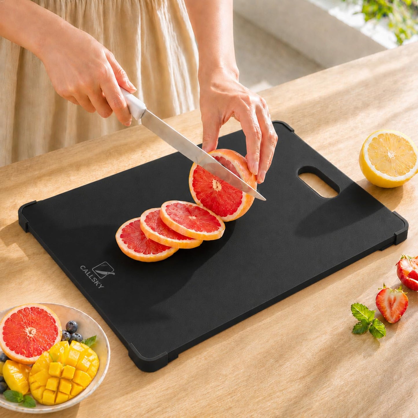 16x12 Clear Tempered Glass Cutting Board for Kitchen, Dishwasher Safe
