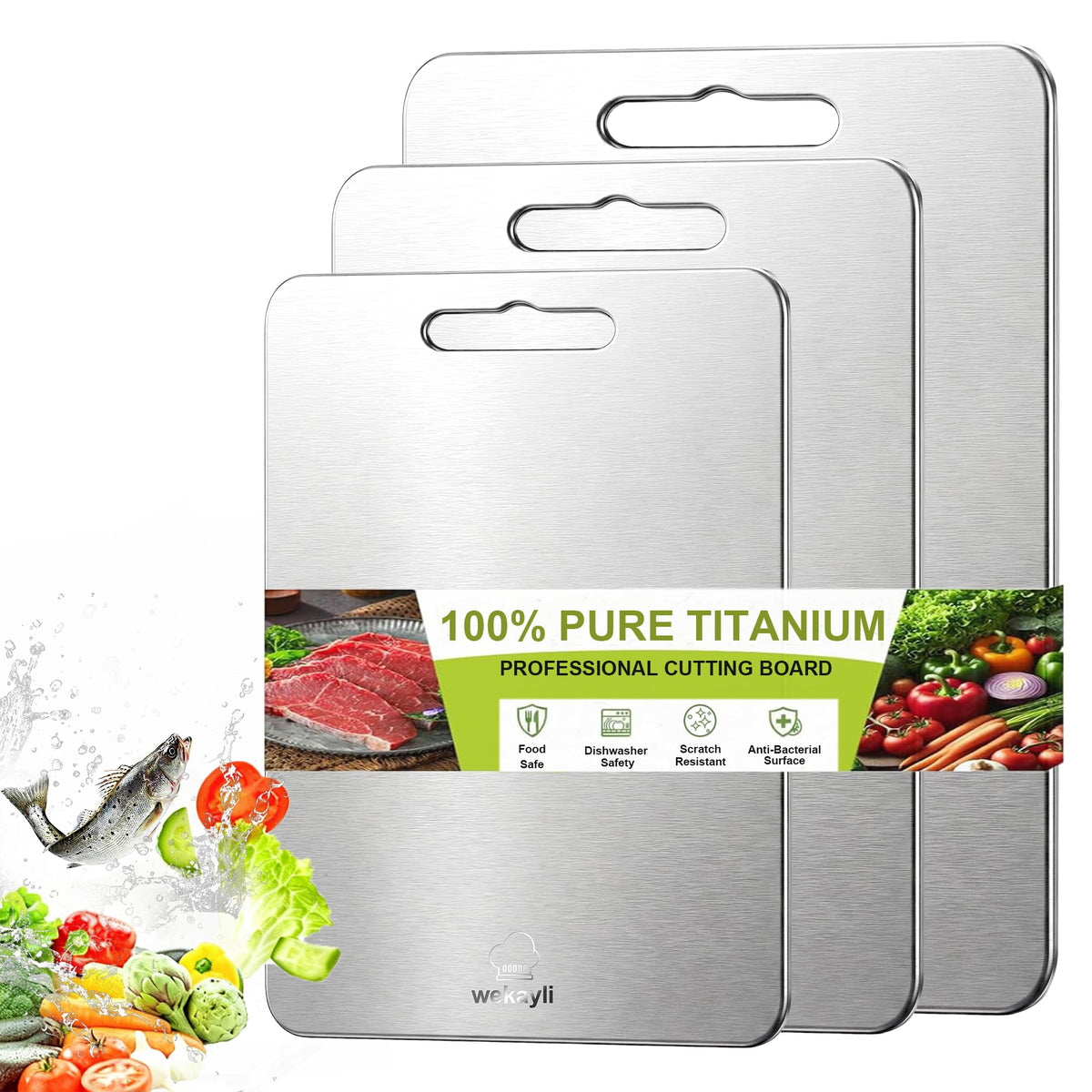 304 Stainless Steel Cutting Board Set,Cutting Boards Non Toxic